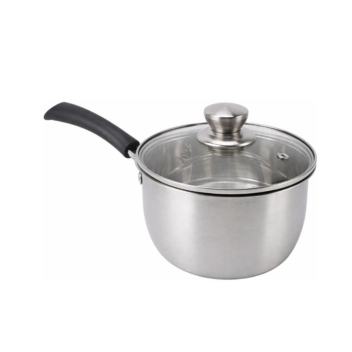 GENERICO - Cacerola Acero Inoxidable 16 cm con tapa