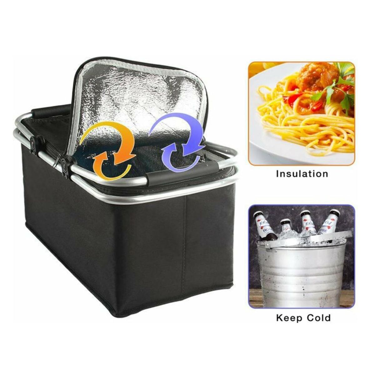 GENERICO - Cesta o Canasta Térmica para Picni o Camping x Color