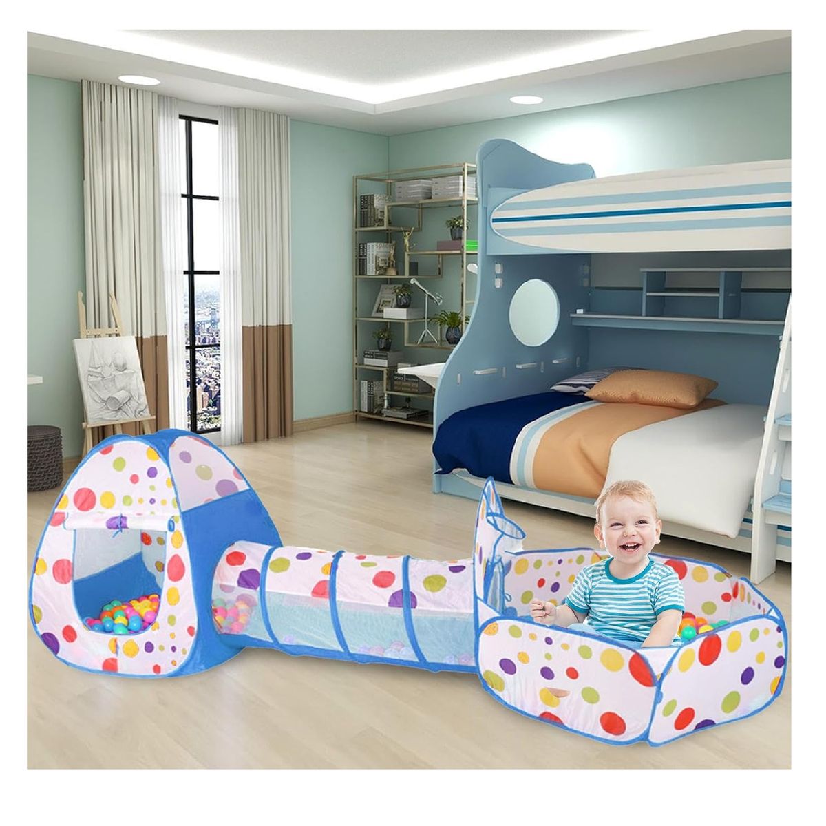 GENERICO - Carpa Circuito Túnel 3 En 1 Para Niños