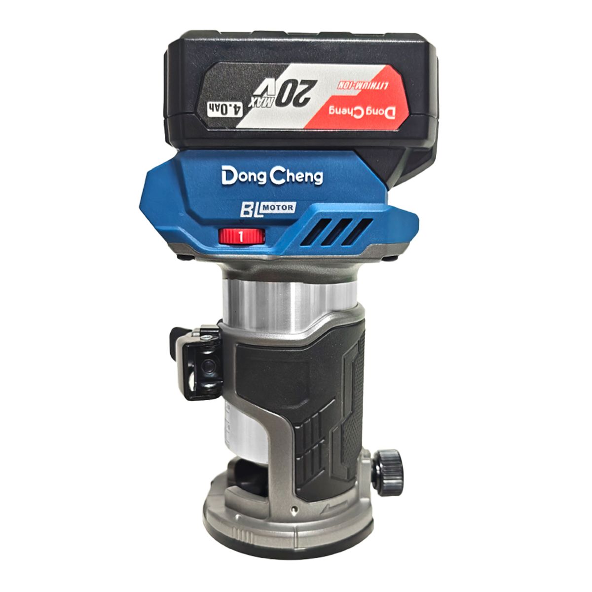 DONGCHENG - Ruteadora Fresadora Tupi de Mano Inalambrica Industrial ¼ 6mm Dongcheng DCMP6BM 20V 2Bat x 4Ah