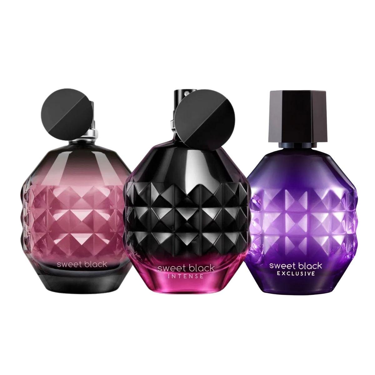 CYZONE - Pack de Perfumes Sweet Black Clásico + Intense + Exclusive Cyzone
