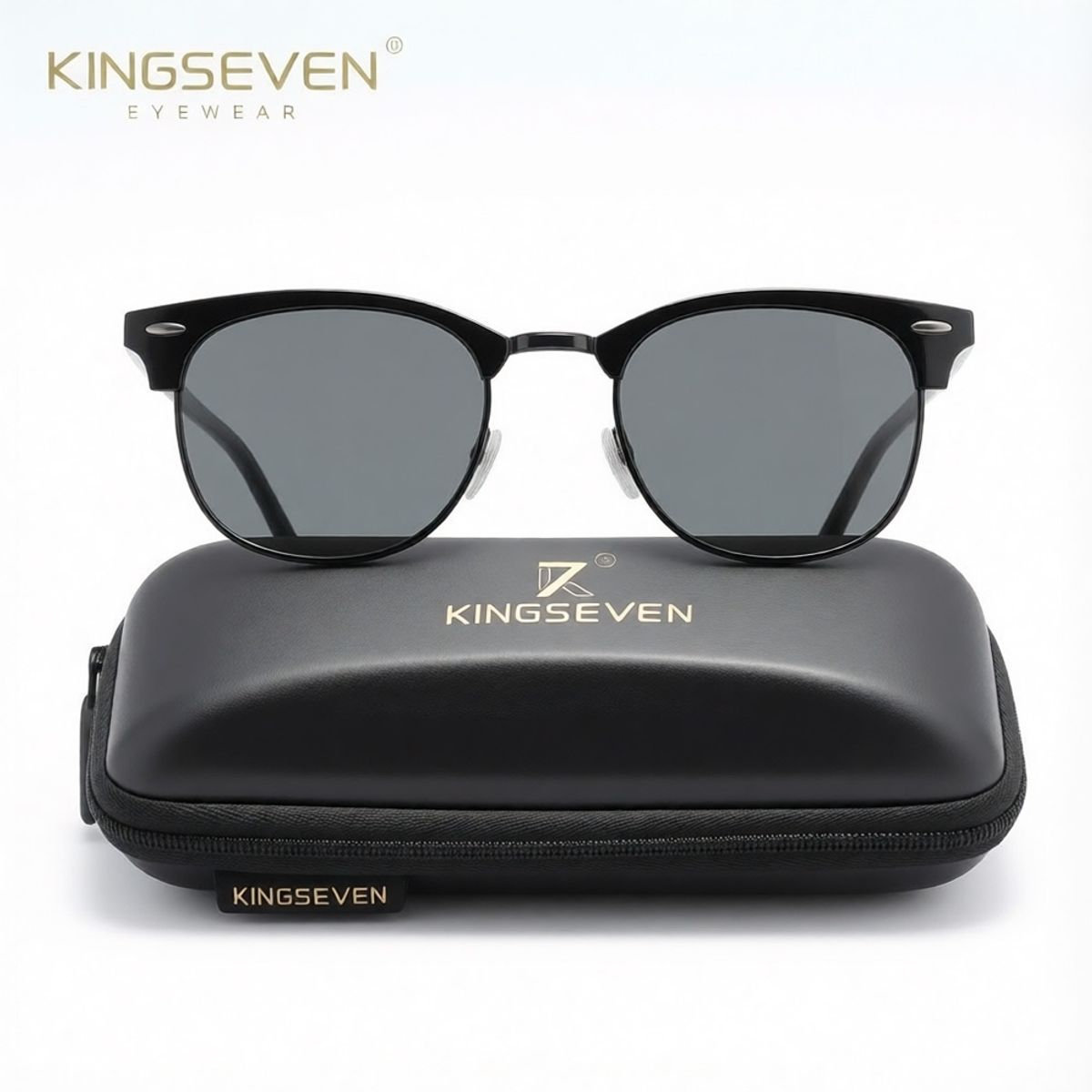 KINGSEVEN - Lentes De Sol Kingseven 3016-C1 Polarizados Uv Unisex Ovalado