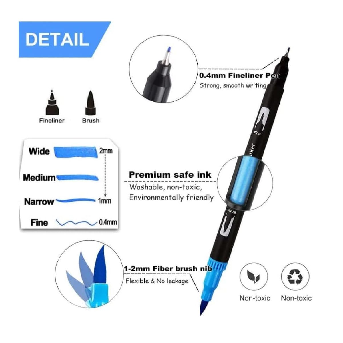Plumones Dual Brush Profesional 120 Colores En Cartuchera, marca GENERICO - Foto Principal