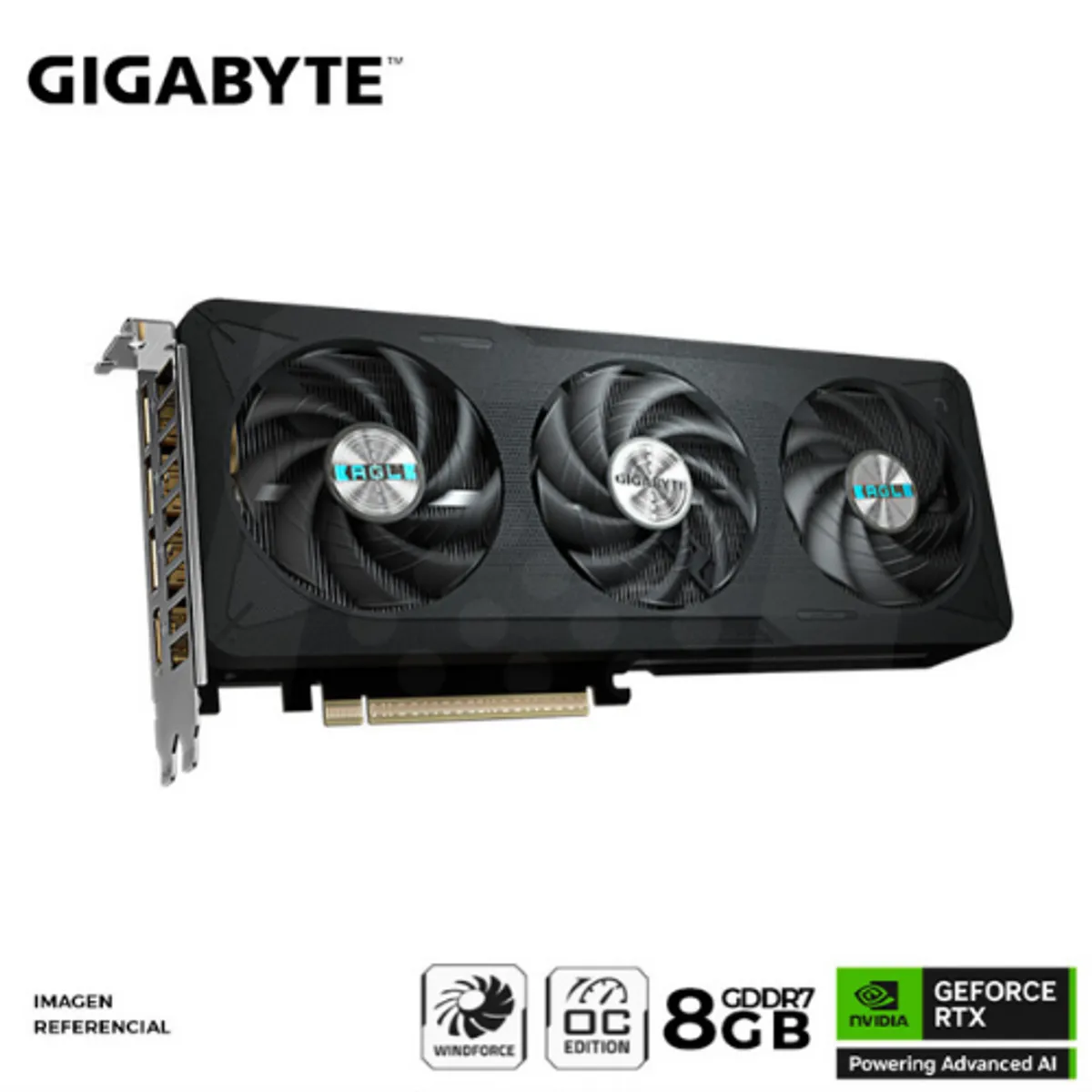GIGABYTE - TARJETA DE VIDEO GIGABYTE GEFORCE RTX 5060 EAGLE MAX OC 8GB GDDR7