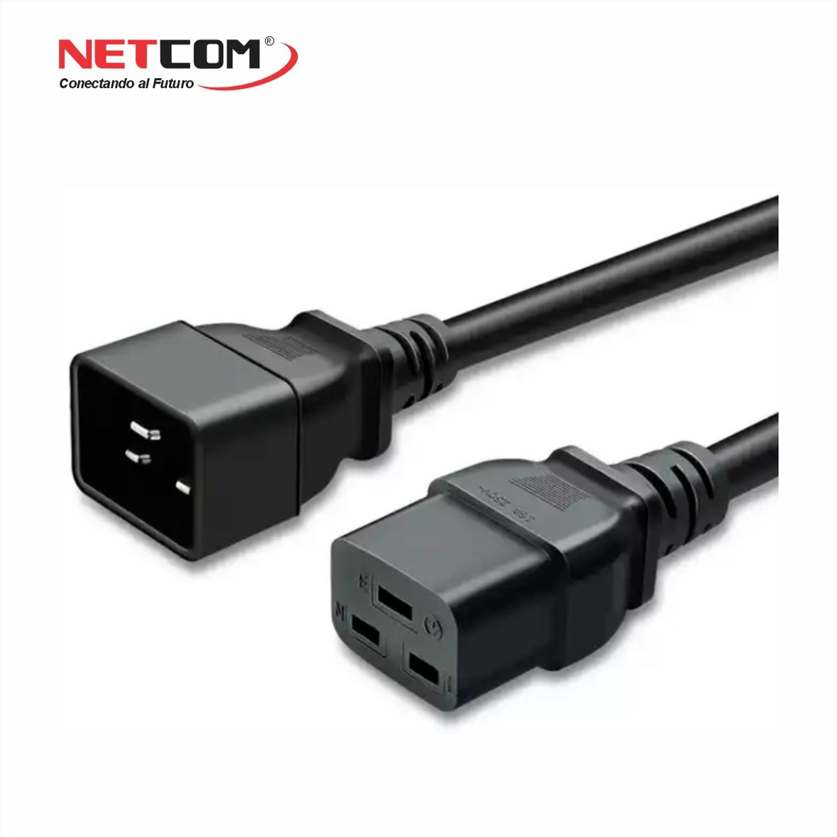 GENERICO - CABLE PODER UPS  C19 - C20  OD: 10.5mm 3*14 AWG SOPORTE 220V 16AMP DE  1.80 MTS - NETCOM