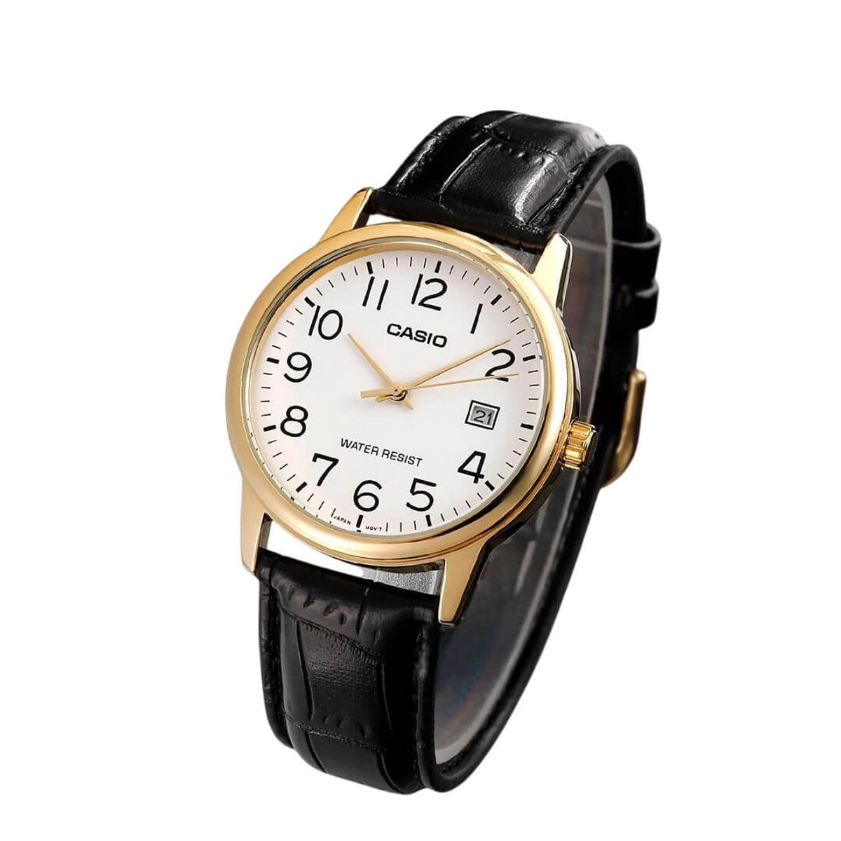 CASIO - Reloj Casio MTP-V002GL-7B2 Hombre Cuero Negro