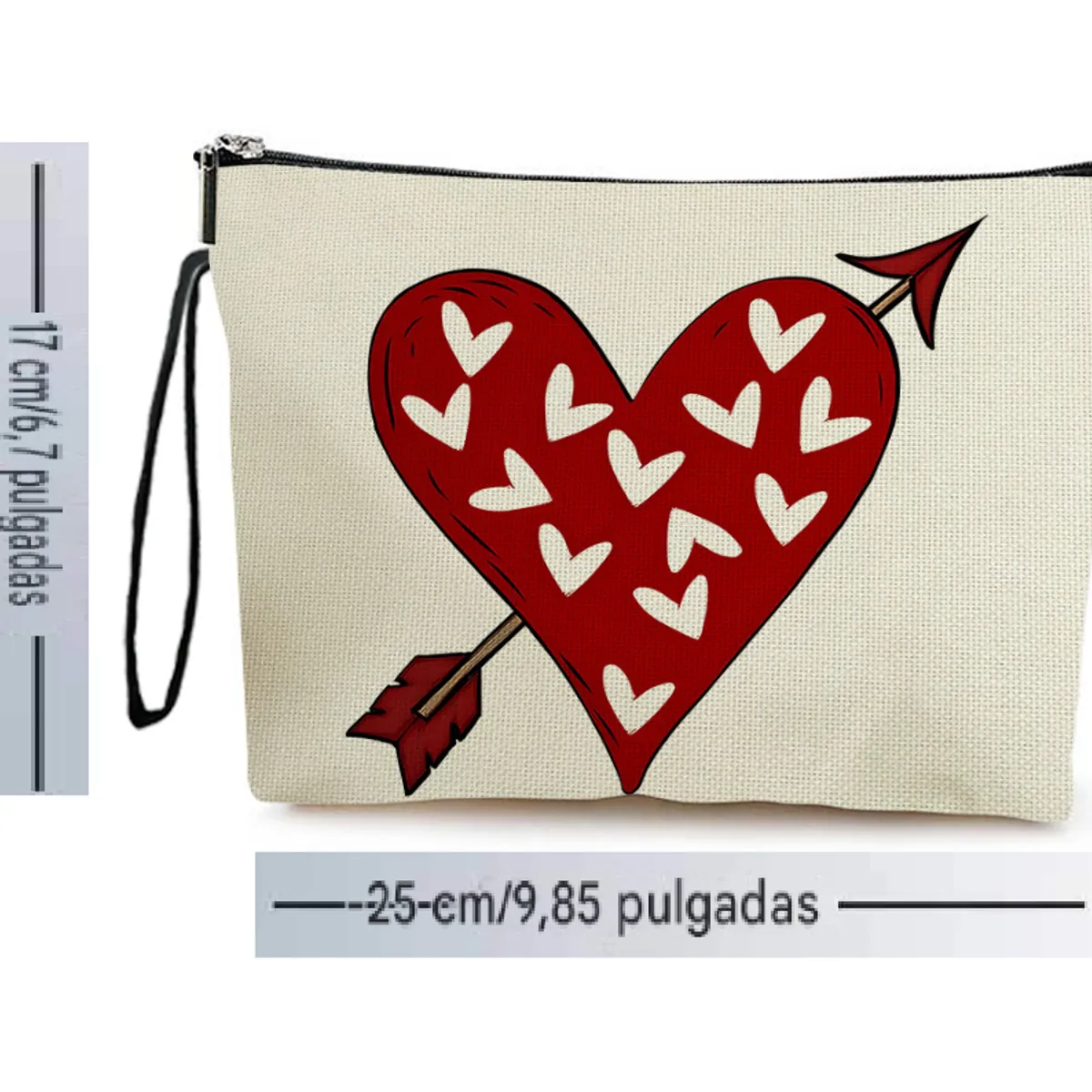 GENERICO - Pack 2 Neceseres San Valentín - Lino Fino