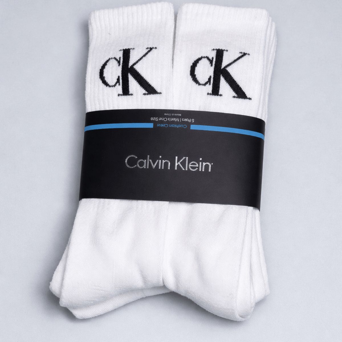 CALVIN KLEIN - MEDIAS MENS 5PK 12 TERRY CUSHION CREW