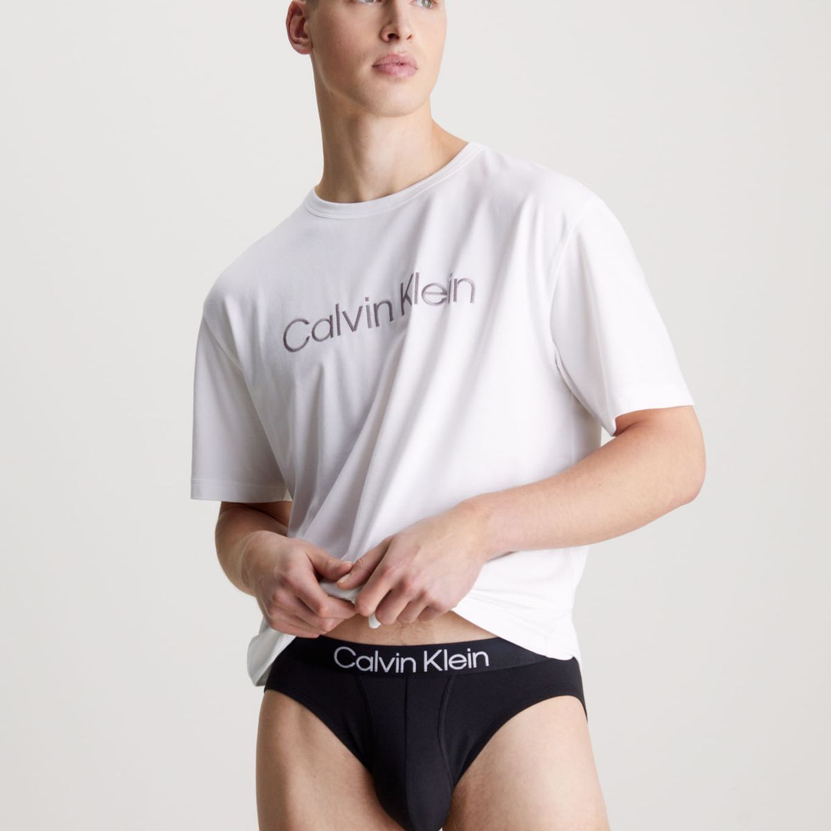 CALVIN KLEIN - PIJAMA PURE COTTON LOUNGE - CREW NECK CK