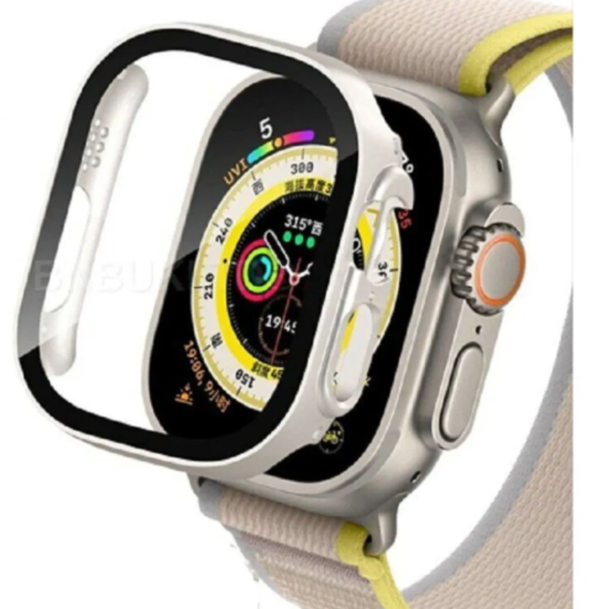 GENERICO - Bumper Convertidor Clásico a Ultra para Apple Watch 41mm - PLATEADO