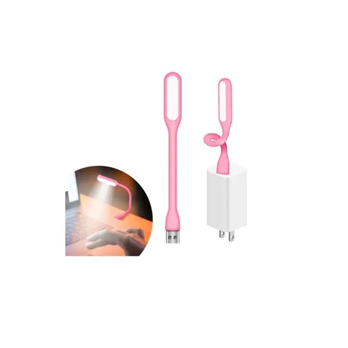 Mini Lámpara Led Flexible USB Rosado, marca GENERICO - Foto Principal