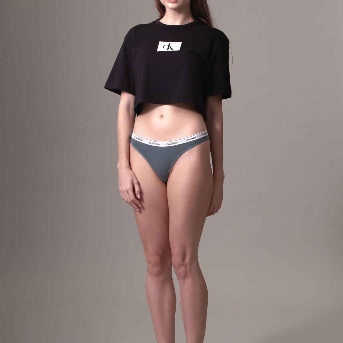 CALVIN KLEIN - PANTY TABLE MODERN LOGO (MPP) - THONG (LOW RISE) CK