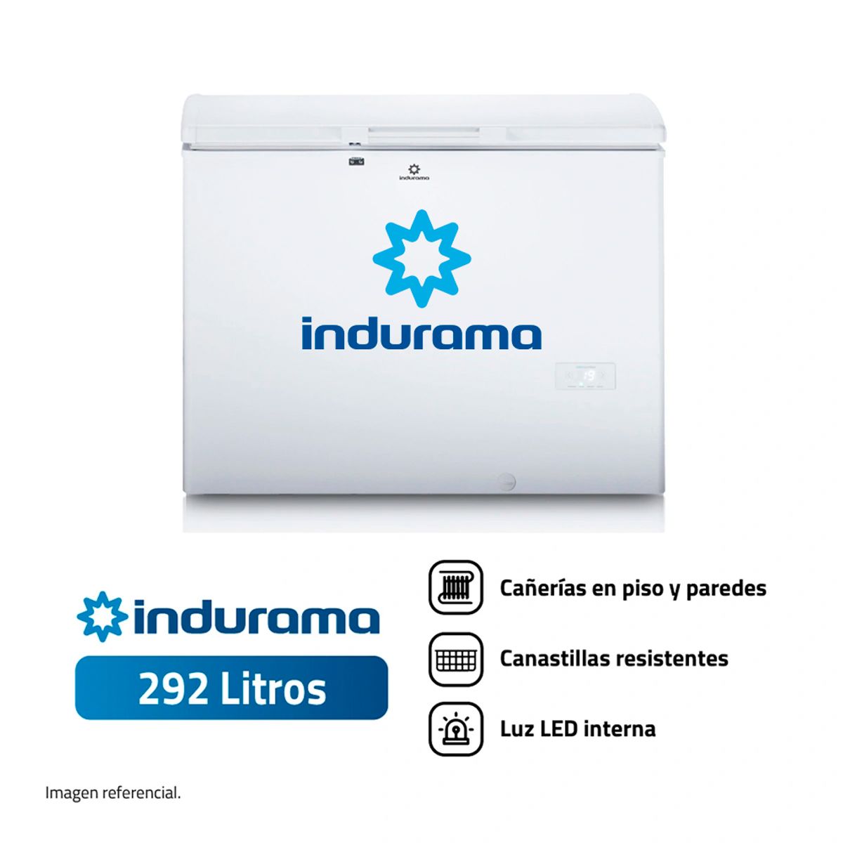 INDURAMA - Congeladora Indurama Horizontal 292Lt CI-300 - Blanco