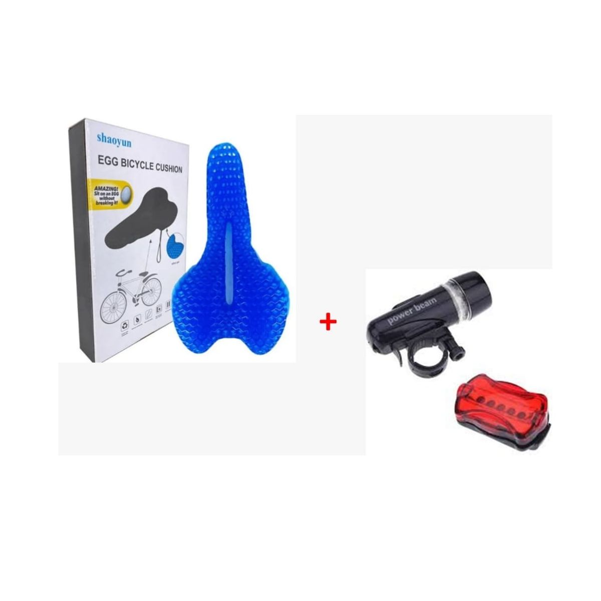 GENERICO - pack 1 cojin gel + 1 pack luces delantera con trasera