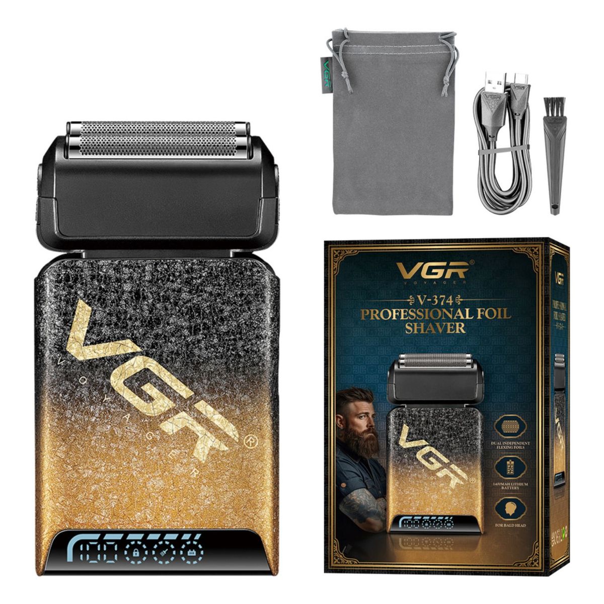 OEM - Shaver Eléctrica Profesional para Rasurado al Ras en Rostro y Cabeza