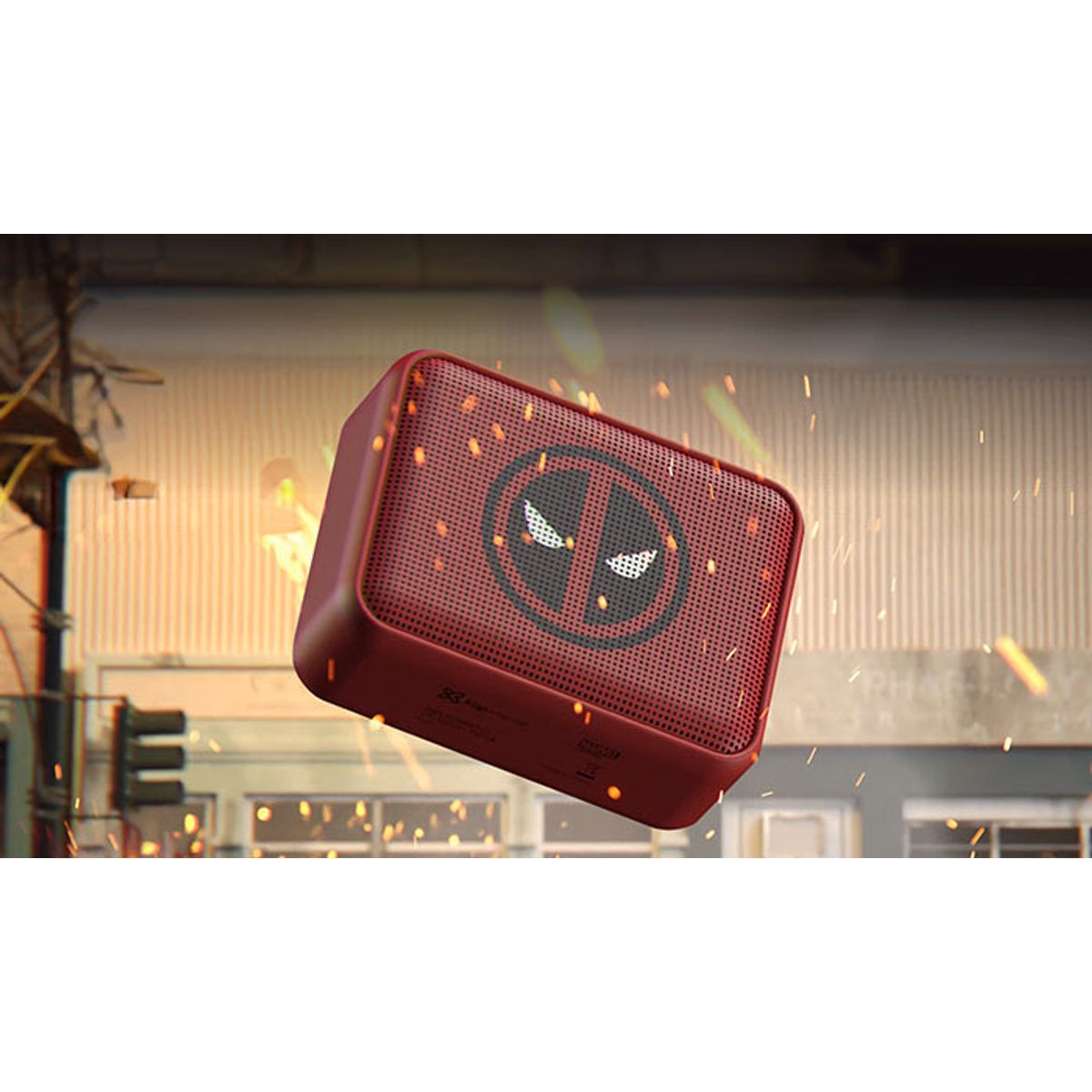 KLIPXTREME - PARLANTE BLUETOOTH PORTATIL KLIPXTREME CON DISEÑO DEADPOOL - ROJO