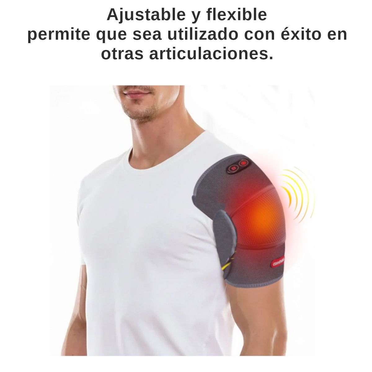 GENERICO - 2en1 Rodillera + Masaje x Vibracion 3 Niveles Termica Terapia Unisex Electrica Masajeadora Artritis