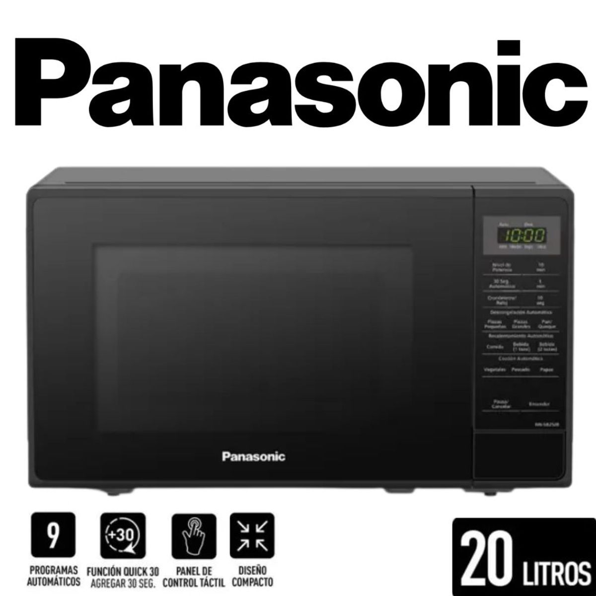 PANASONIC - MICROONDAS PANASONIC 20LT NEGRO MOD NN-SB25JB