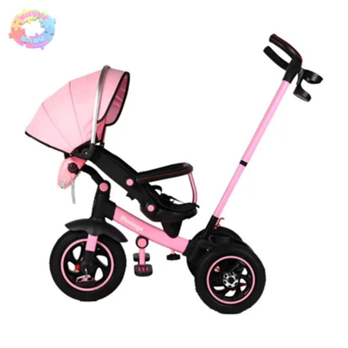SPACE - TRICICLO MUSICAL CON ASIENTO GIRATORIO BUBU - ROSADO