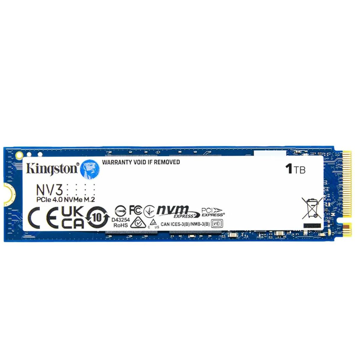 KINGSTON - Disco Sólido M.2 1tb Nvme Kingston Nv3 Ssd Pcie 4.0 (veloz) Azul Marino
