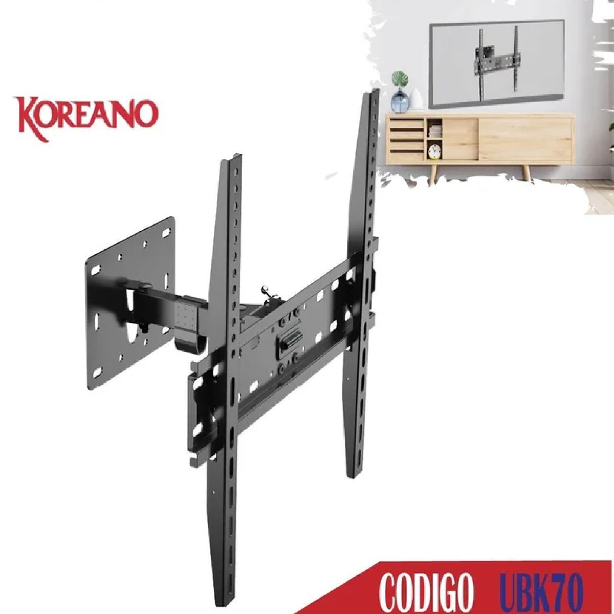 KOREANO SEGURIDAD E INNOVACION - Rack Móvil Koreano para TV de 32” a 60” Pulgadas - UBK70