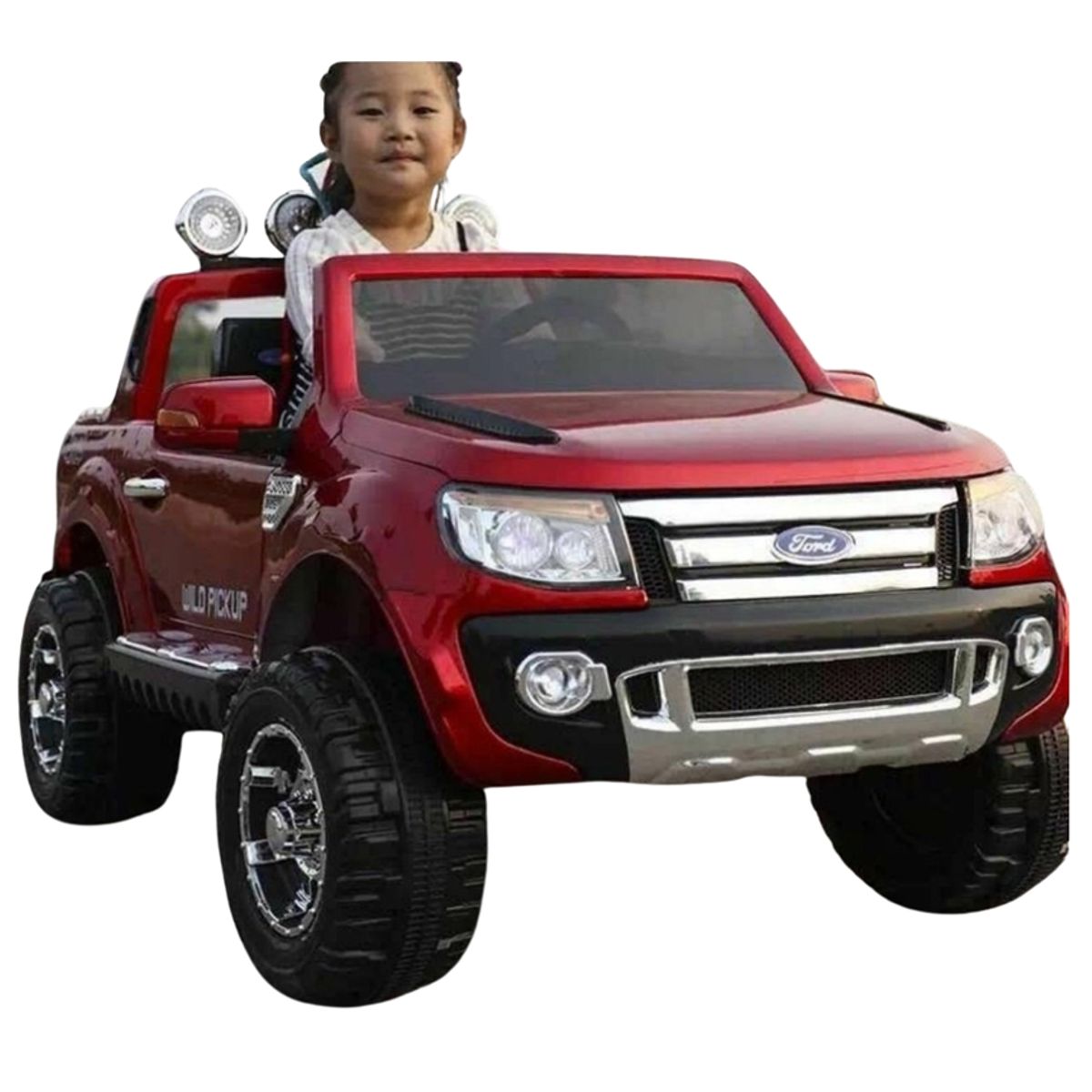 GENERICO - Carro a Batería Ford Ranger Rojo Para Niños 4x4 Licenciado