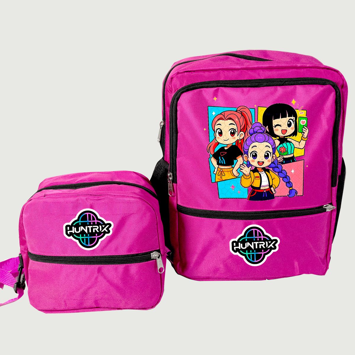 GENERICO - Mochila Portalaptop Escolar Fucsia Huntrix Model 001
