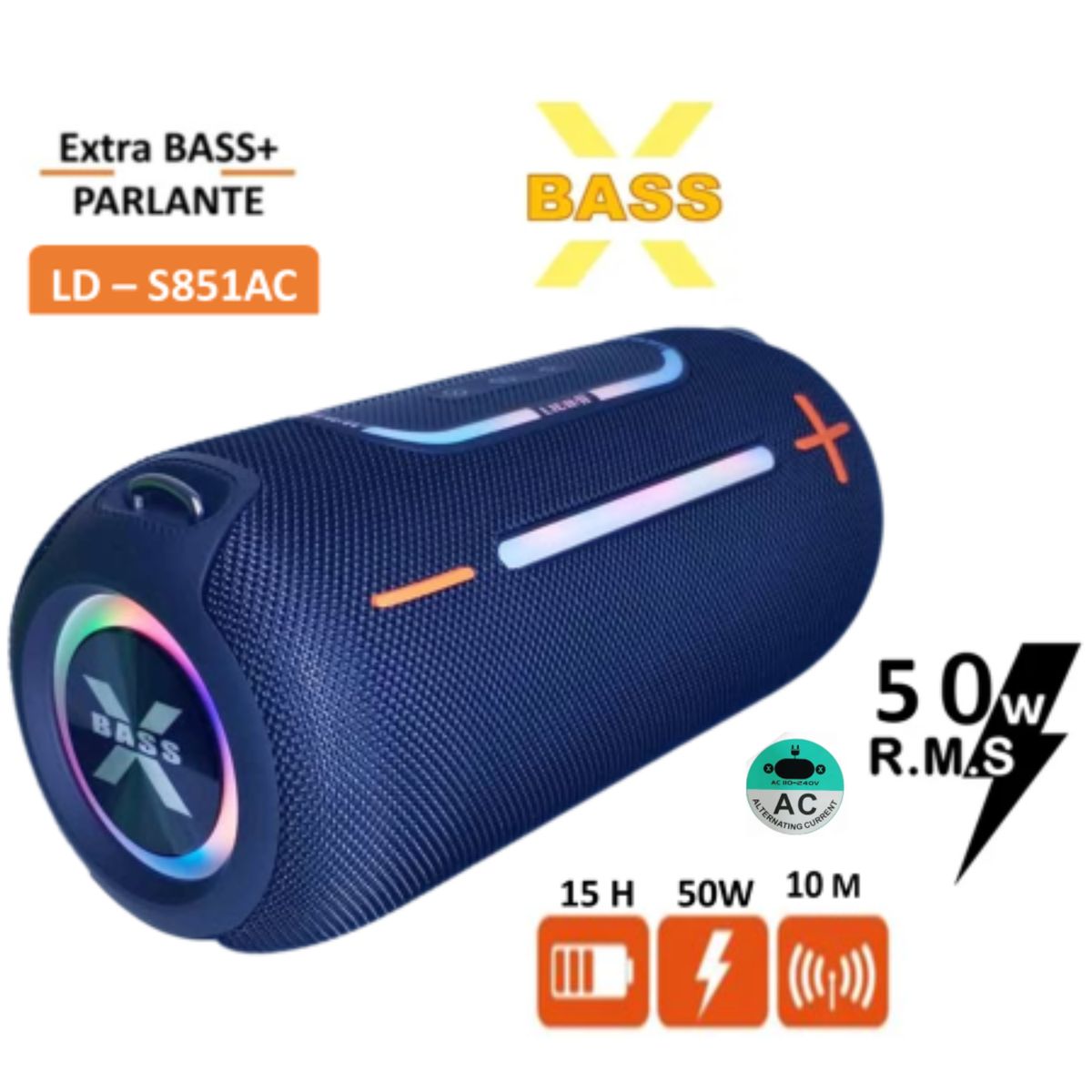 LIDIMI - Parlante Portatil Bluetooth LIDIMI LD-S851AC