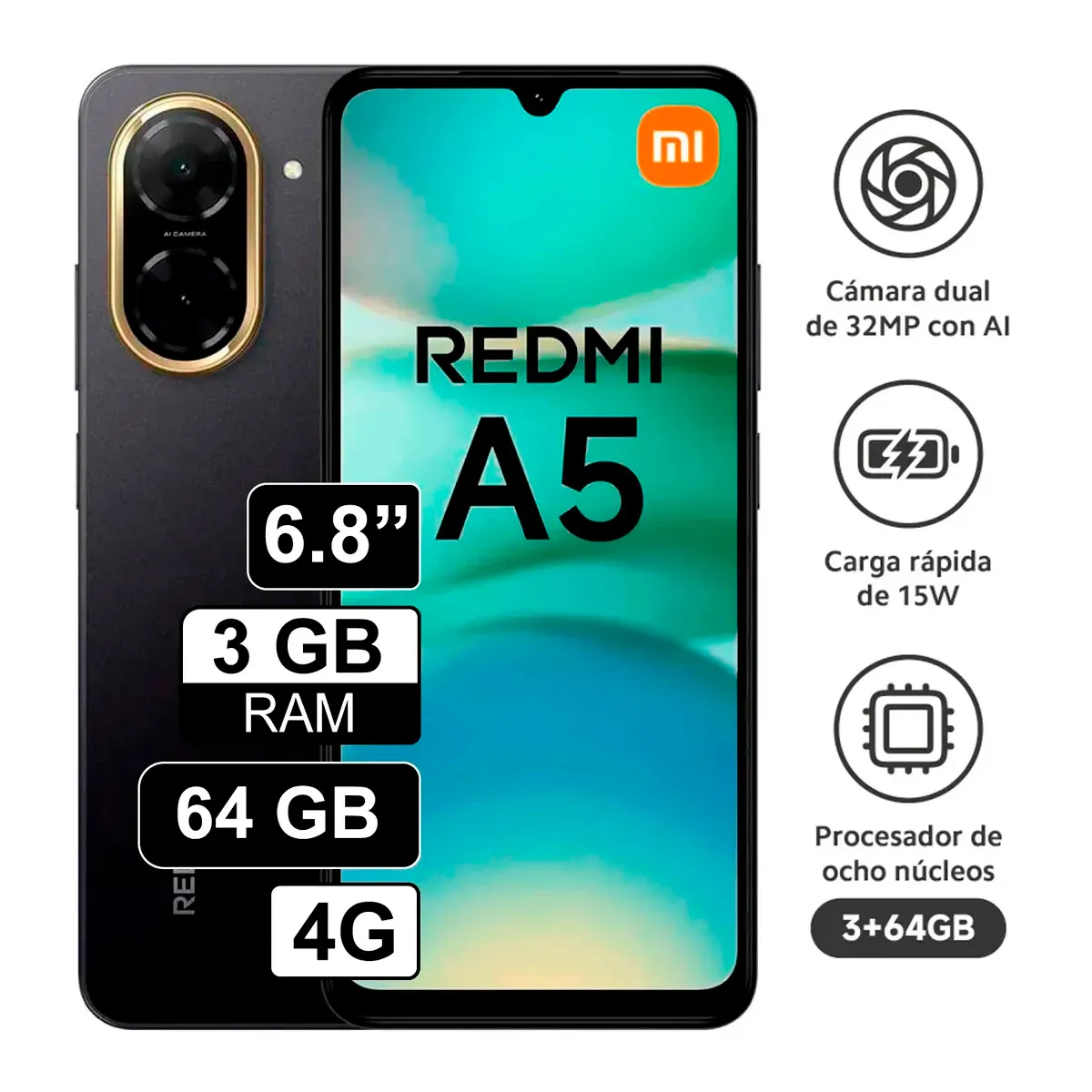 XIAOMI - CELULAR REDMI A5 3GB 64GB