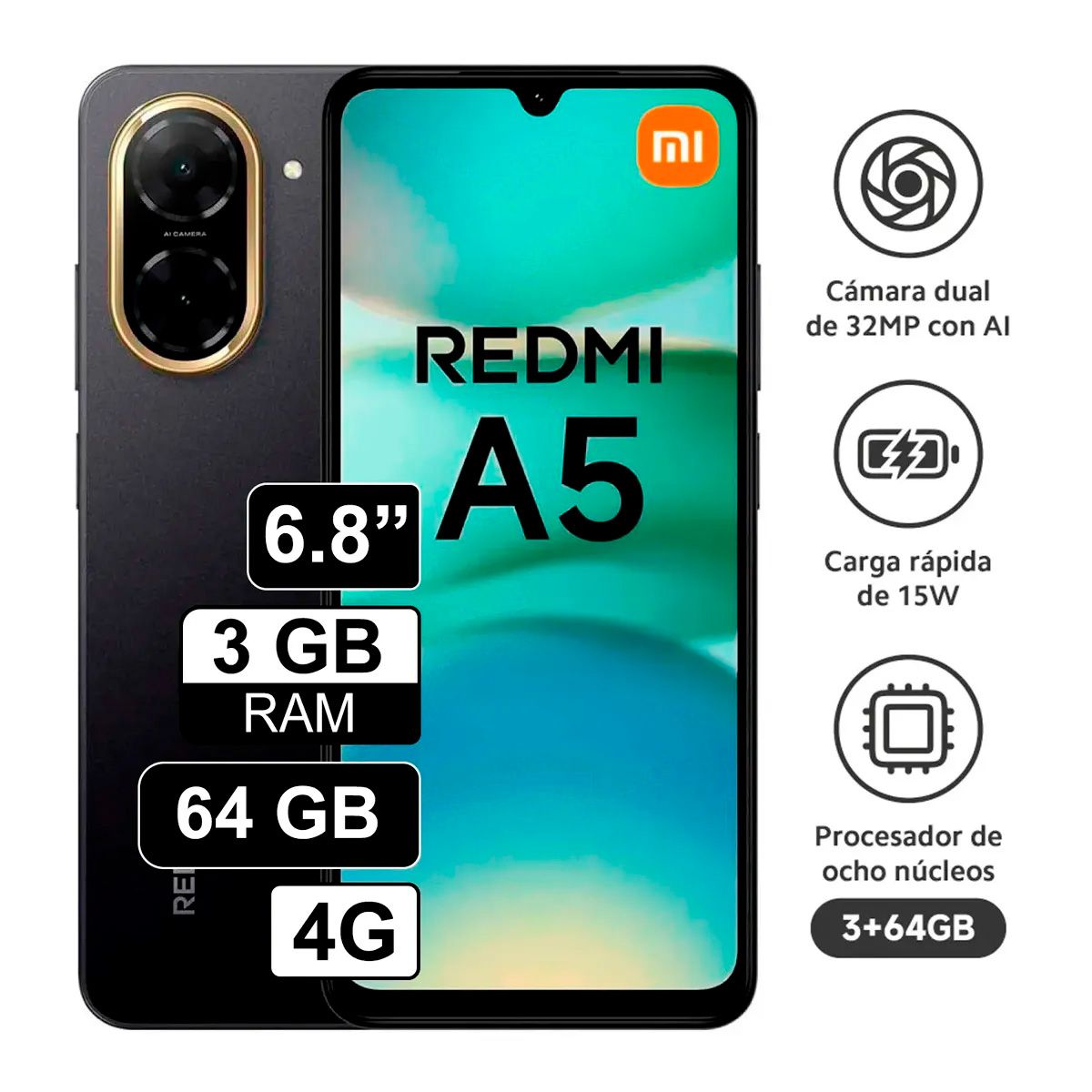 XIAOMI - CELULAR REDMI A5 3GB 64GB
