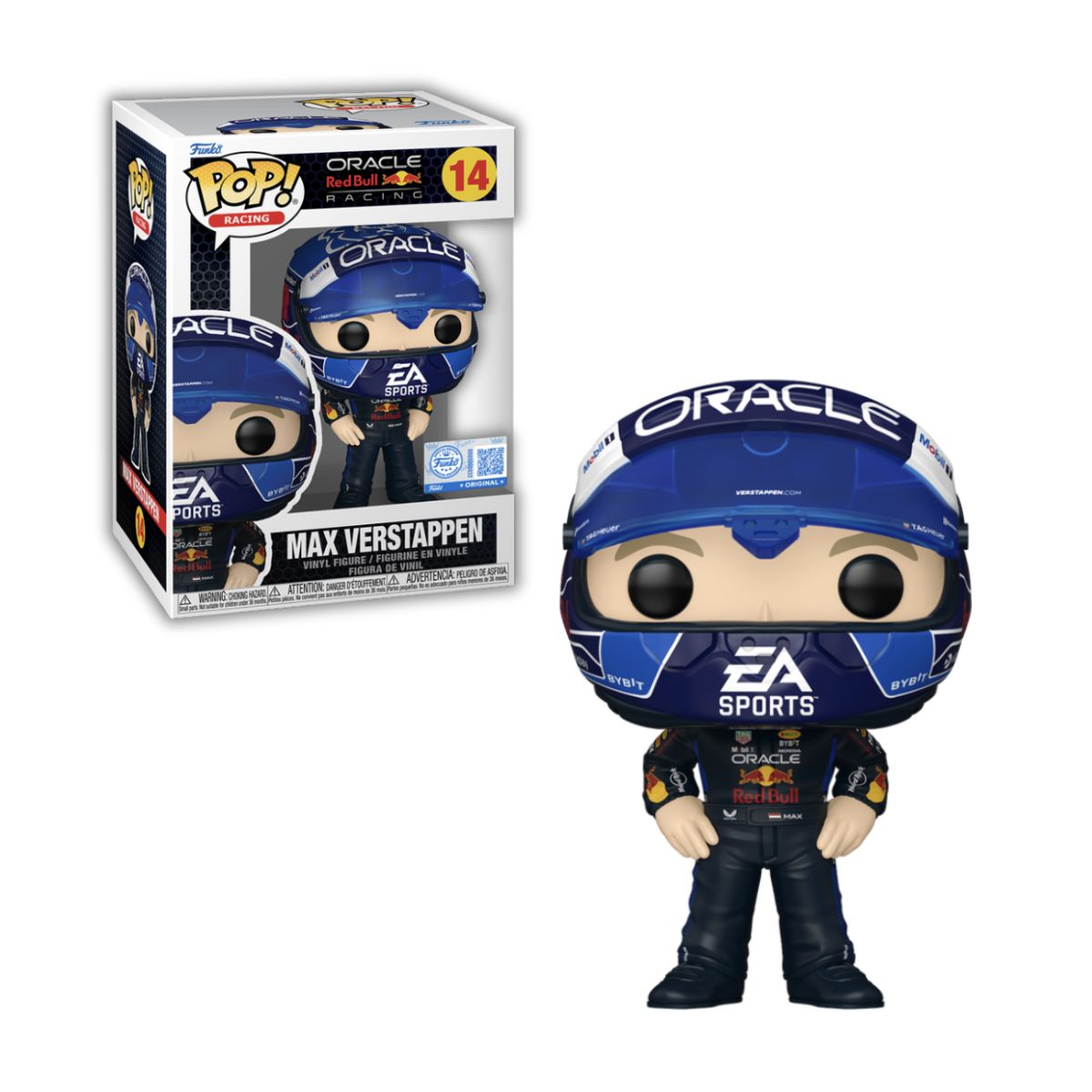 Max Verstappen con Casco Funko Pop 14 Exclusivo F1, marca FUNKO - Foto Principal