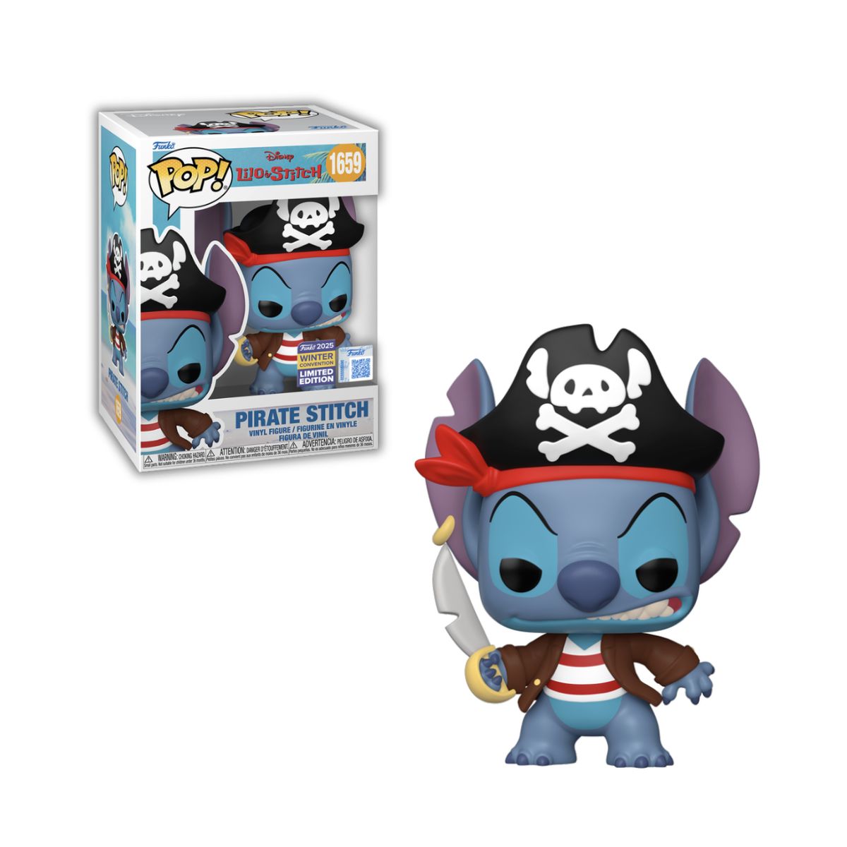 FUNKO - Pirate Stitch Funko Pop 1659 Lilo y Stitch Exclusivo