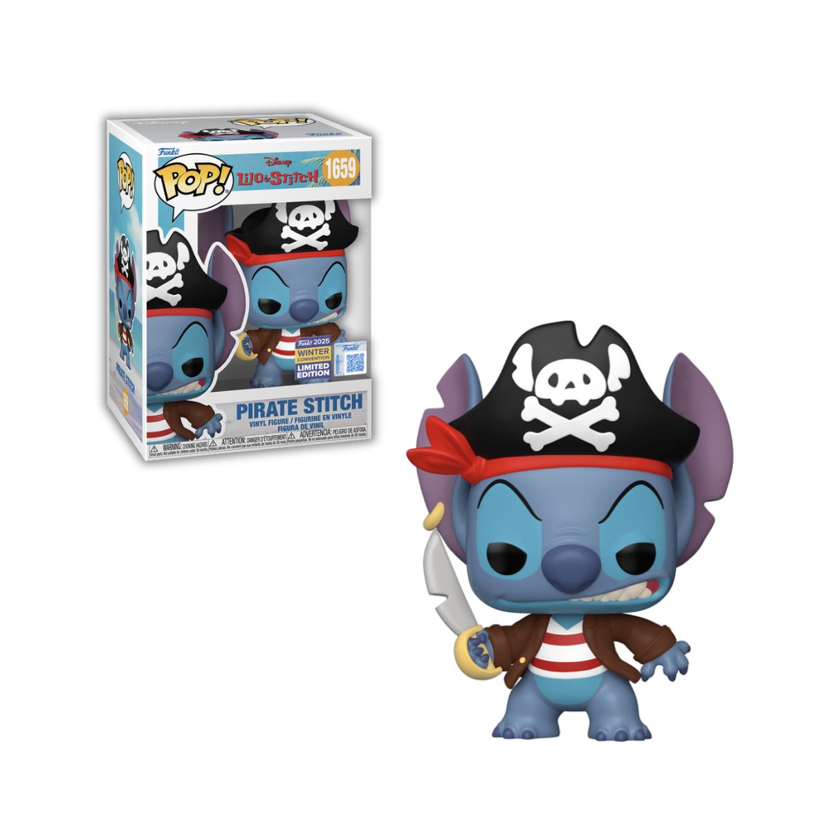 FUNKO - Pirate Stitch Funko Pop 1659 Lilo y Stitch Exclusivo