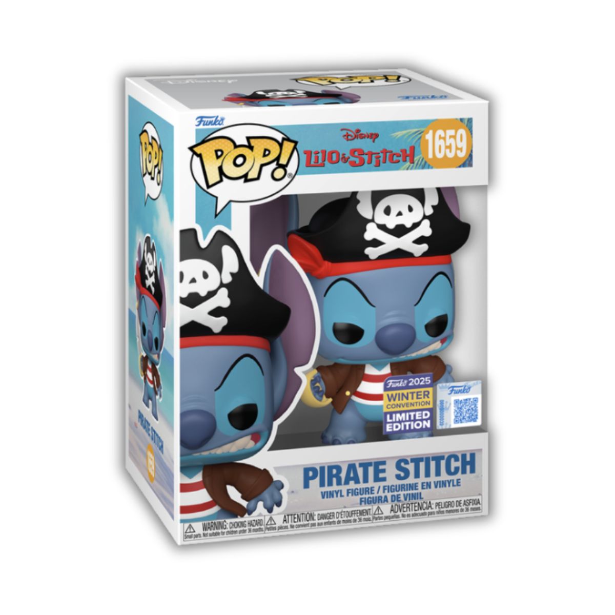 FUNKO - Pirate Stitch Funko Pop 1659 Lilo y Stitch Exclusivo