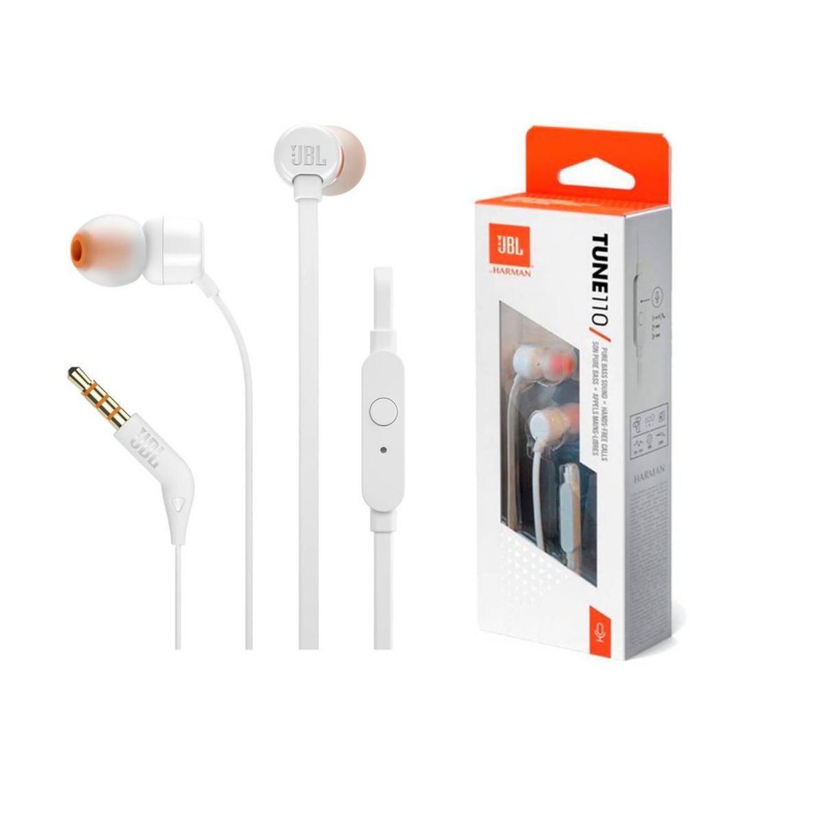 JBL - Audífonos JBL T110 Blanco