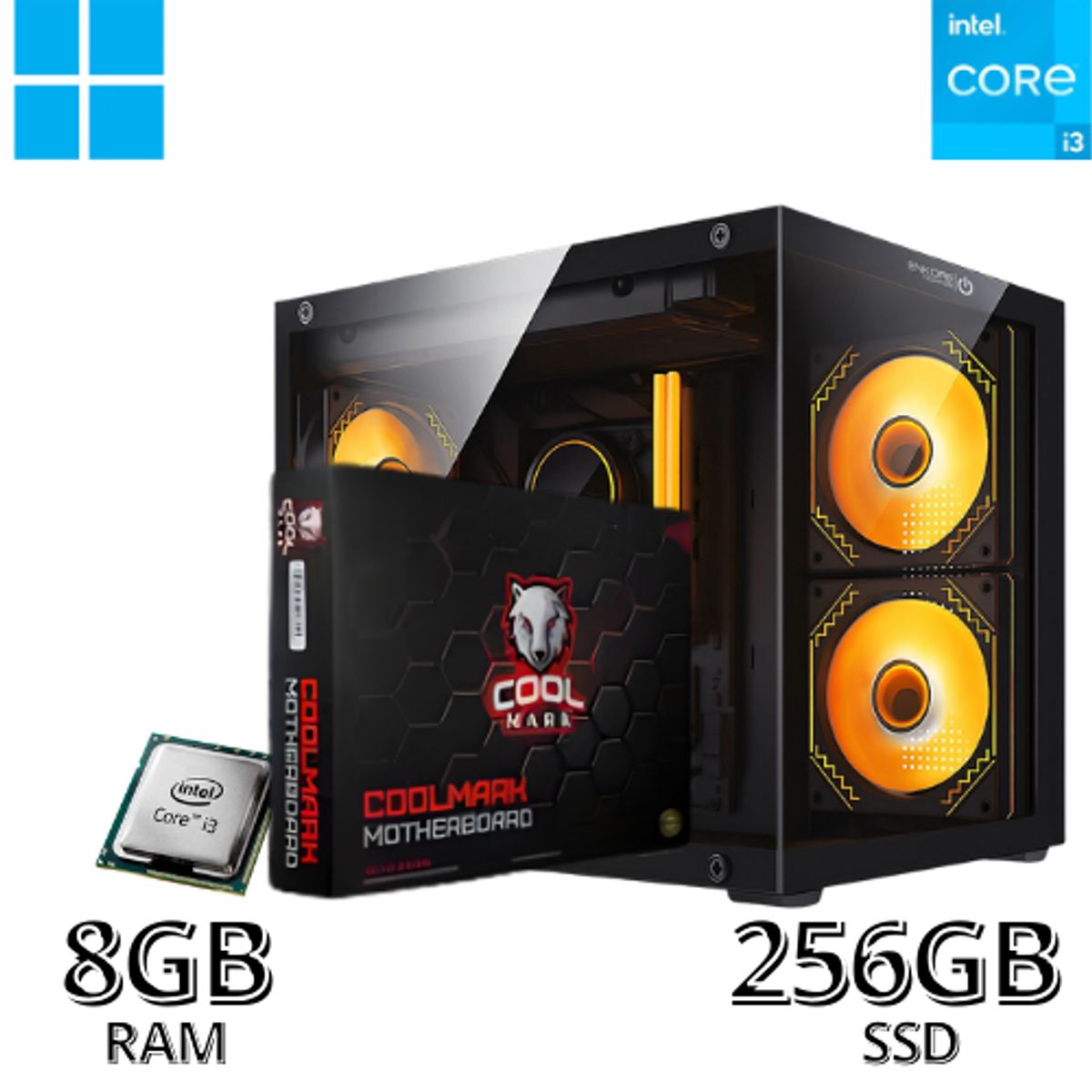 INTEL - PC DE OFICINA CORE I3 8GB RAM 256GB SSD