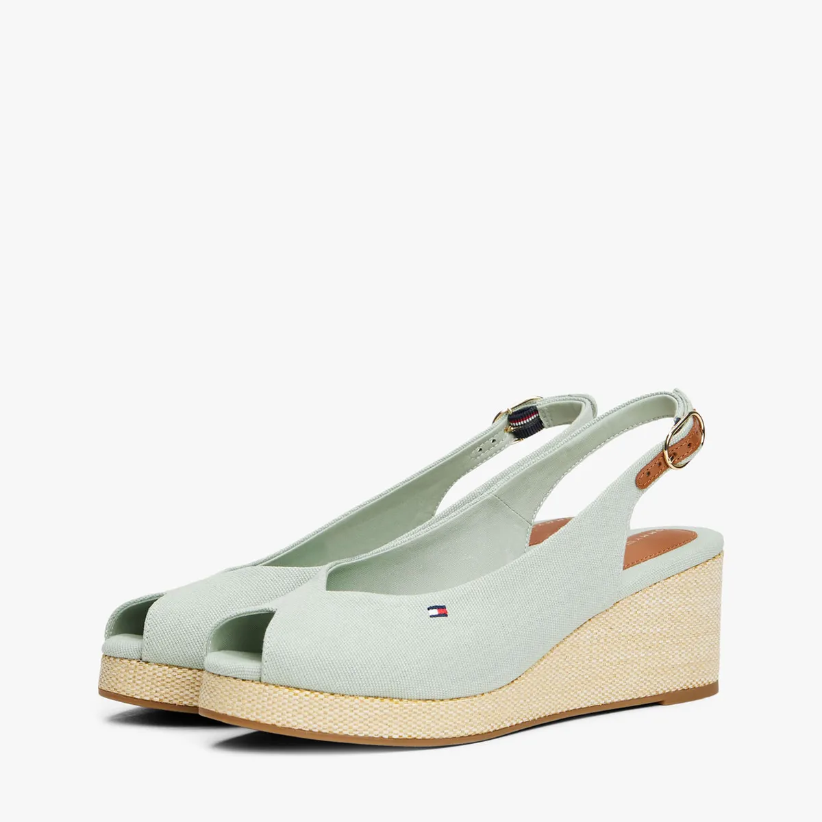TOMMY HILFIGER - ALPARGATAS FLAG MID WEDGE ESPAD SLINGBACK TH