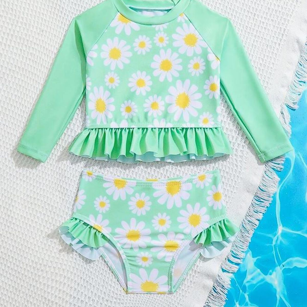 GENERICO - Ropa de Baño Flores Margaritas - Dos Piezas