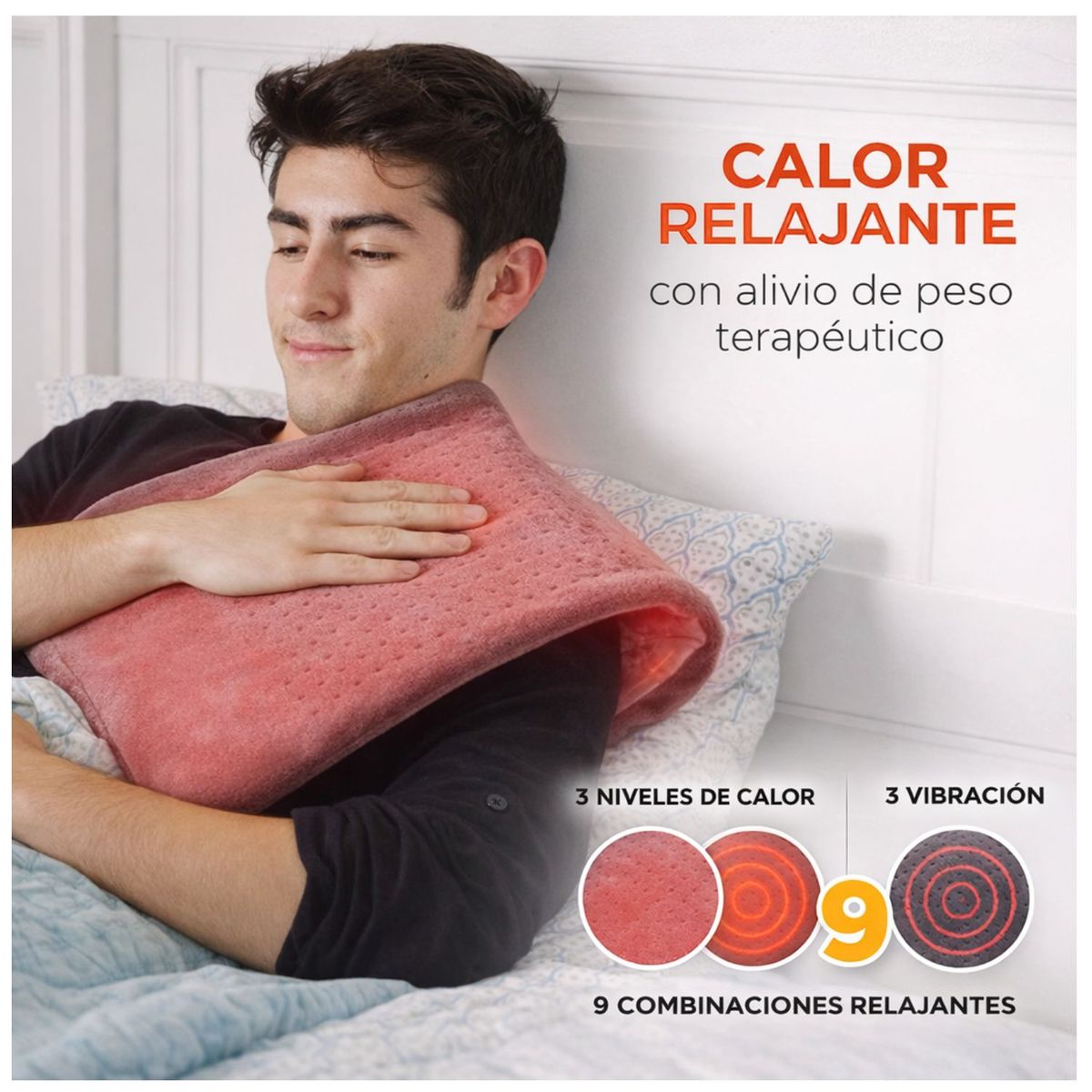 OEM - Manta Térmica Eléctrica con Calor Ajustable y Vibración Relajante Manta para Dolor Muscular