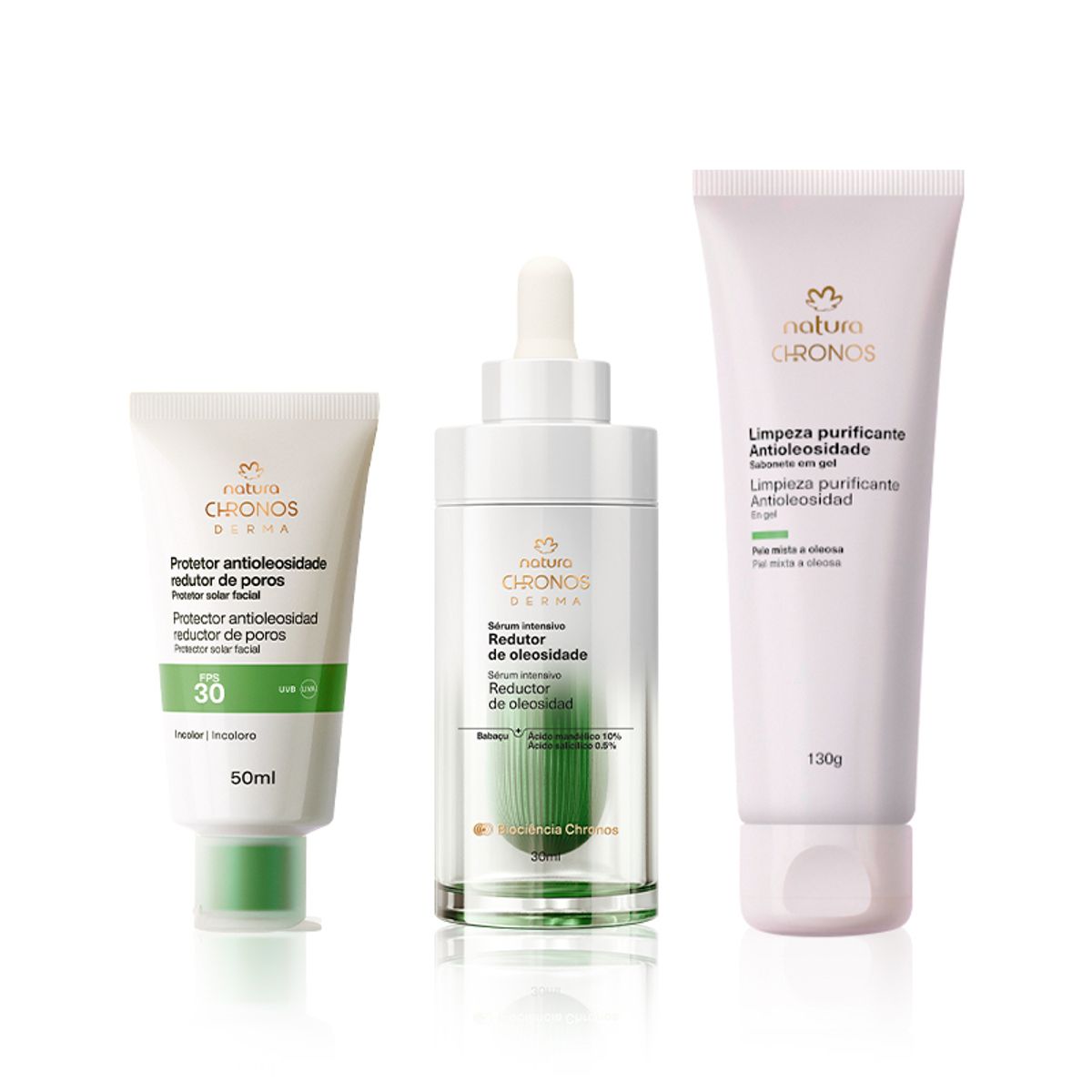 NATURA - Set x3 Antioleosidad Chronos Derma