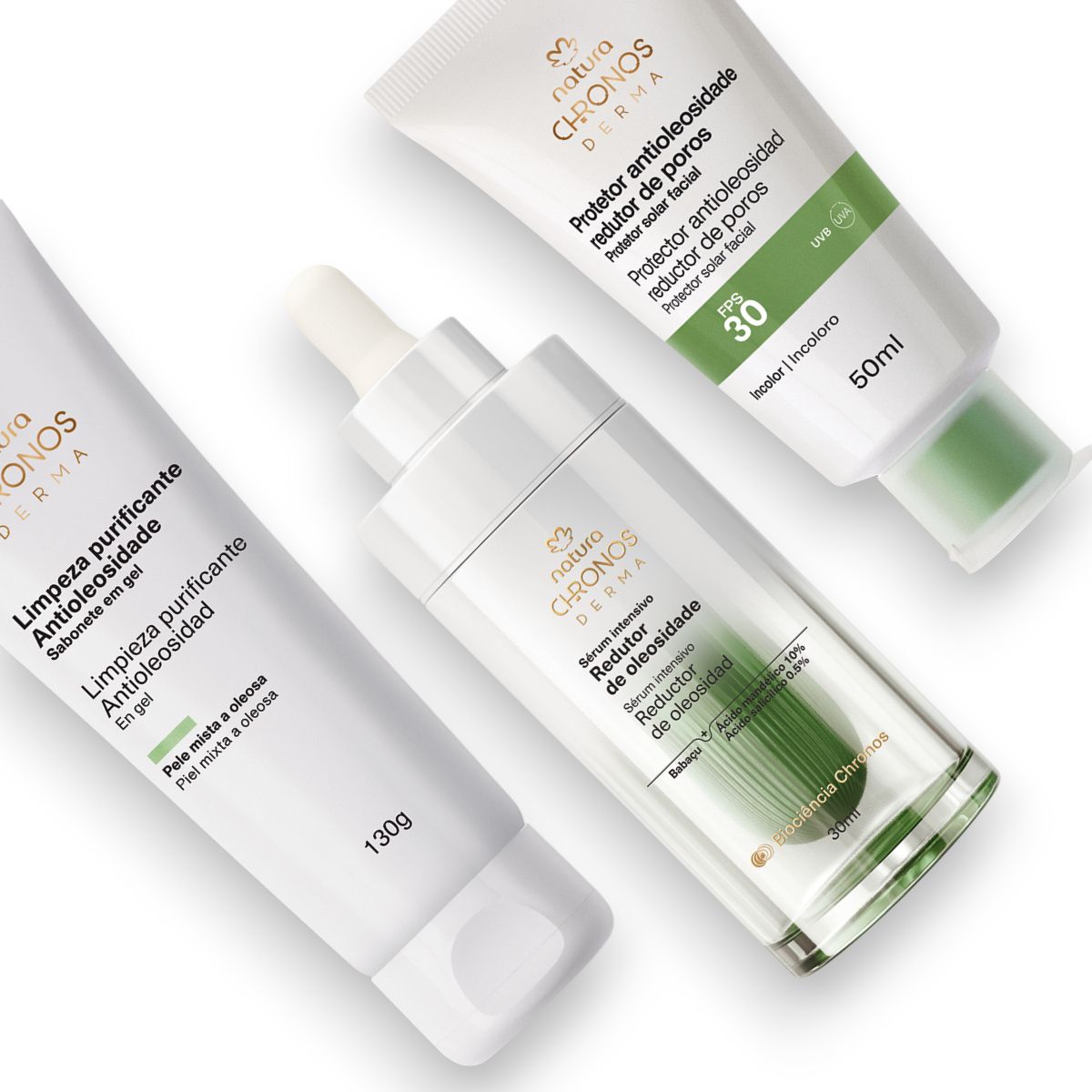NATURA - Set x3 Antioleosidad Chronos Derma