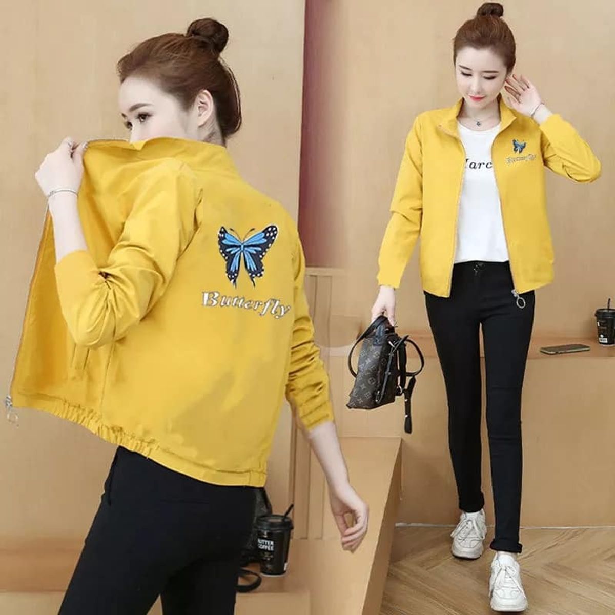 GENERICO - CASACA CORTA VIENTO MUJER