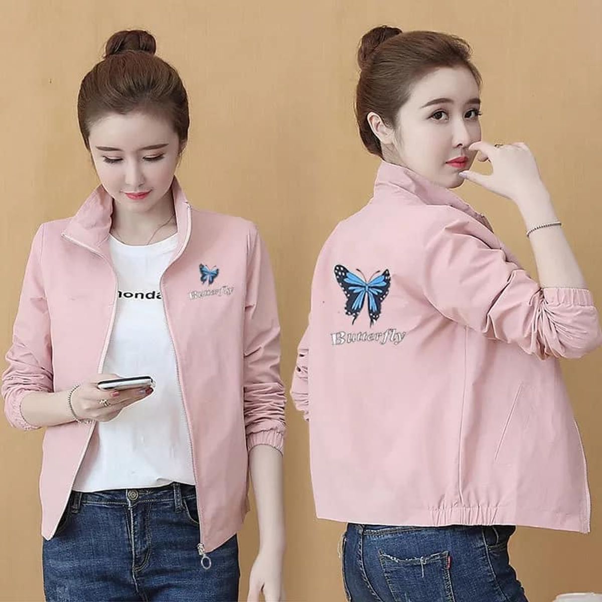 GENERICO - CASACA CORTA VIENTO MUJER