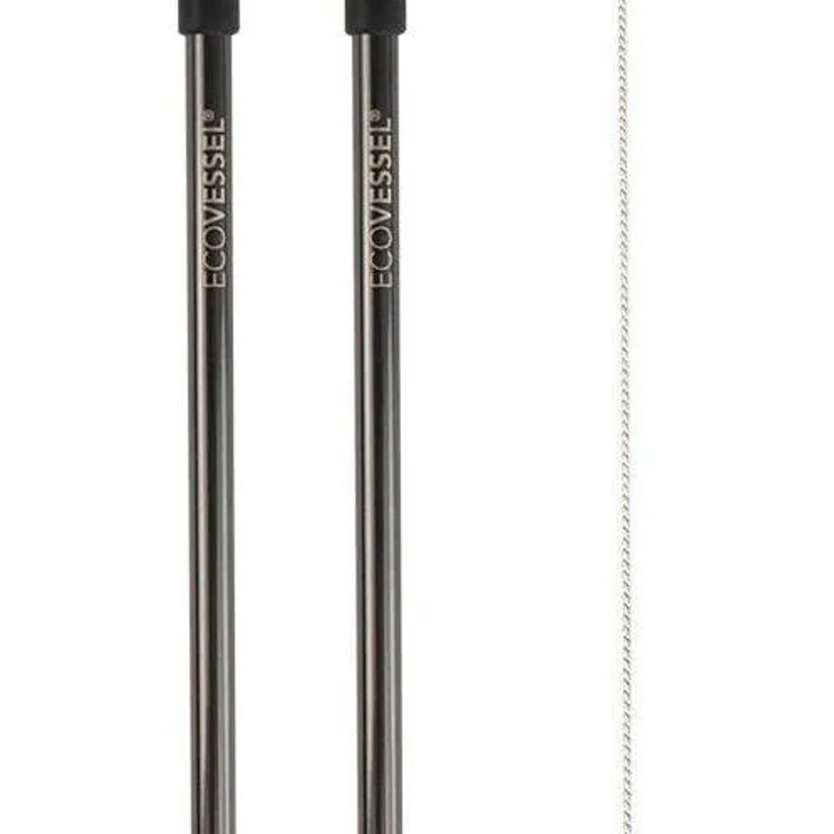 Pack De 2 Cañitas De Acero Inoxidable Con Brocha Color Negro, marca ECOVESSEL - Foto 2