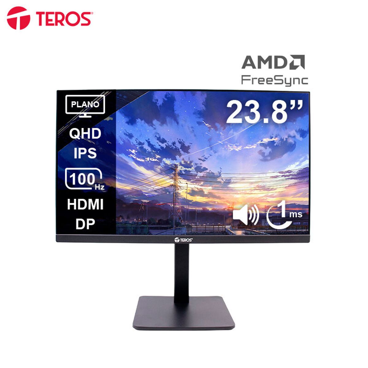 TEROS - Monitor corp TEROS TE-2416CS 238 QHD IPS 100Hz 1ms HDMI DP
