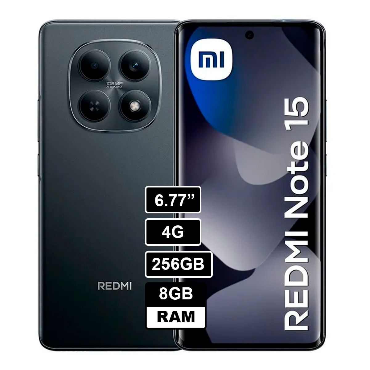 XIAOMI - note 15 4G 8GB 256GB Negro