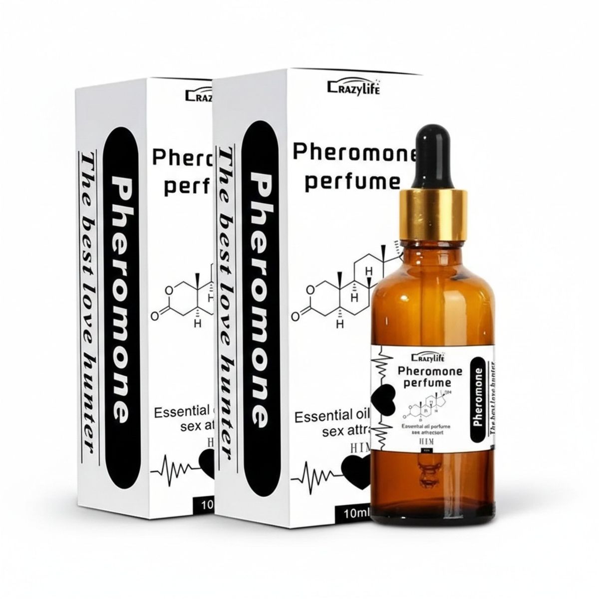 GENERICO - Crazy Life Perfume Aceite Con Feromona Para Atraer Mujeres Pack x 2