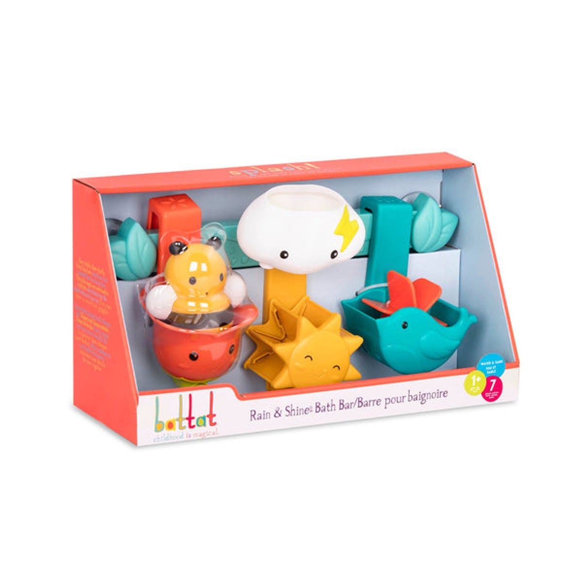 BATTAT - Barra de juguetes para baño 06 piezas nueva versión