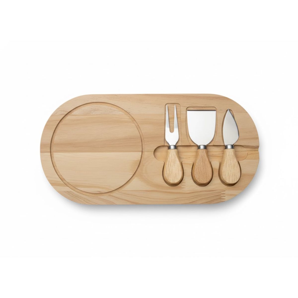 GENERICO - Tabla De Quesos Y Embutidos Madera Natural Ideal Regalo