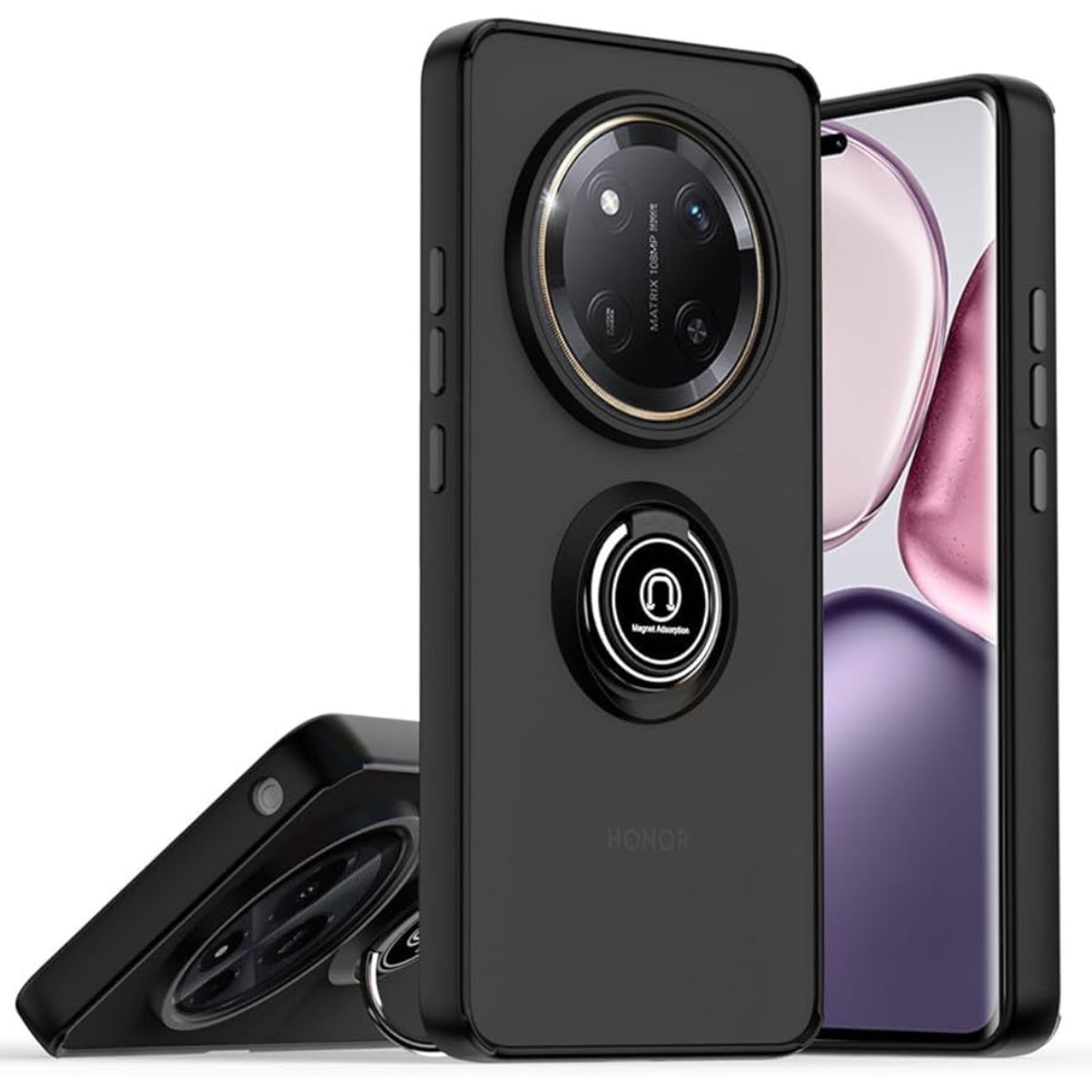 GENERICO - CASE AHUMADO PARA HONOR MAGIC 8 LITE - NEGRO